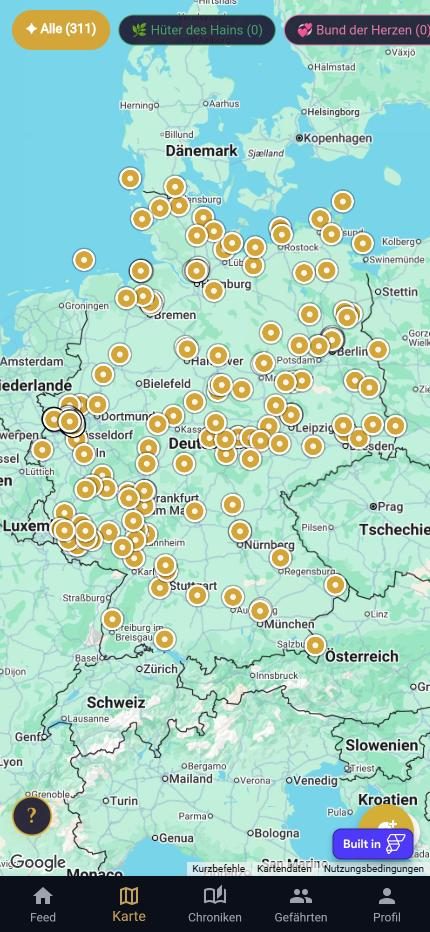 Die Yuniqua-Karte mit über 300 Quest-Orten